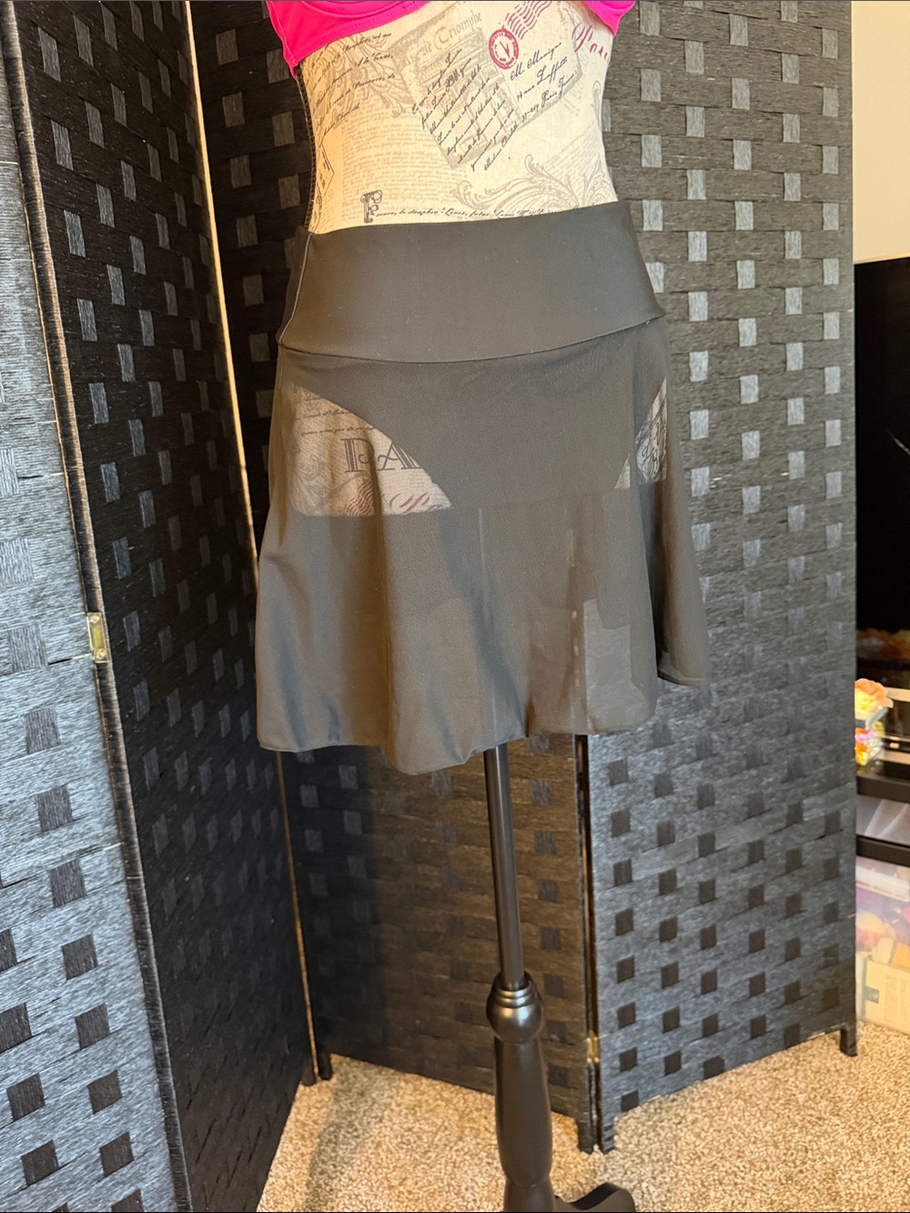 Women’s Black Flared Swim Skirt
